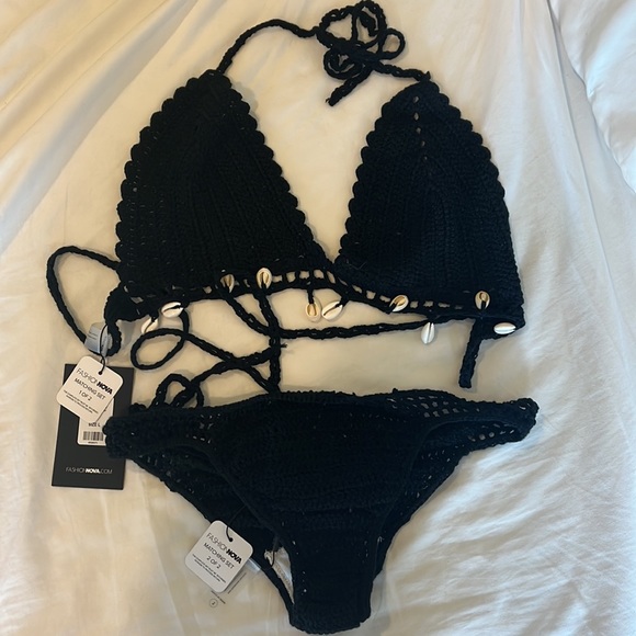 Shell Beach Crochet 2 Piece Sunsuit Set - Picture 3 of 4